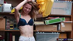 hey, you russian teen got caught shoplifting at the office, now you're getting punished with a hard fuck