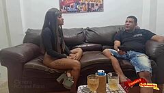 Baiana novinha nayrob gives tight ass to leo ogro on sofa reveals family lunch puta and gay primo