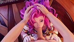 Babe moans intensely during deepthroat and doggystyle fucking