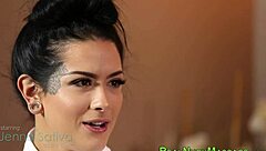 pretty asian masseuse gives nuru massage in lingerie leading to handjob and lesbian scissors