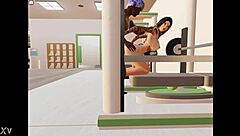 Young Girl Bent Over