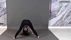 flexible babe vera zachem shows trimmed pussy and big tits!