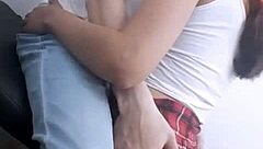 Hot School Babe Sucks Dick Cumshot Mouth