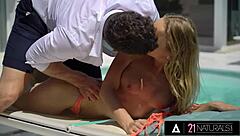 21 Naturals - Sexy Blonde Alexa Flexy, Can You Handle Her Tiny 18+ Ass Getting Fucked Hard With Cum On Ass?