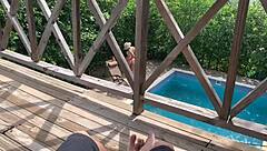 Sister-In-Law Fucks Husband on Balcony While Wife Tans