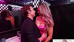 Blonde Hotwife Mandy Rhea Shared in Night Club Bathroom