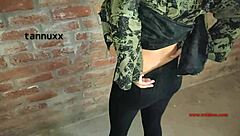 girlfriend fucks boyfriend outdoors with friend watching?