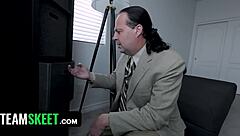 Horny stepdad confesses dream to bang babysitter's tight pussy