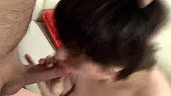 tattooed and pierced teen feels intense pleasure taking on two cocks