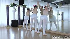 Boss's Ballerina Companions Engage In Hardcore Group Sex