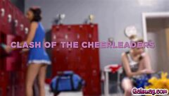 Petite Cheerleadears Eliza Ibarra and Coco Lovelock Trib in Locker Room