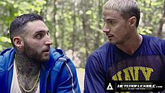 Heteroflexible - buds skyy knox & tony dangelo make excuses to jerk off & try anal on camping trip