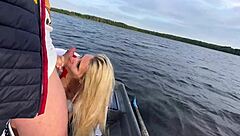 Amateur Couple Has Funny Outdoor Sex On Lake Boat