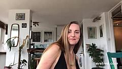 Amateur Sarah experiences intense quivering solo orgasm with fingering and masturbation