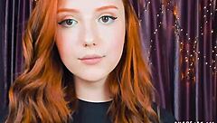 Oh, amazing redhead blows herself on webcam in cosplay!