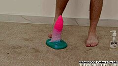 hairy czech gay tests handmade dildo with anal sex