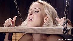 Blonde In Bondage Device Squirts Hard