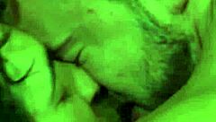 athletic gay stud with tattoos rims pal's ass before fucking hard and giving facial cumshot