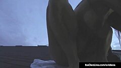 Cam princess CLEO masturbates on rooftop with vibrator.