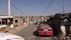 Intense emotions as real african lesbian couple reach wild hot orgasms outdoors