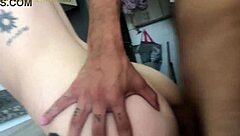 My stepmother's friend gives me her attention in the kitchen. Spanish adult video explores family dynamics.