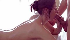 Relaxing anal massage for the brunette in scene 2