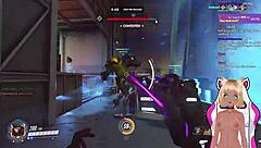 vtuber lewdneko plays overwatch and gets spanked part 2