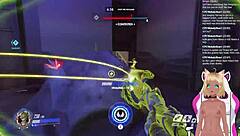 vtuber lewdneko plays overwatch and gets spanked part 2