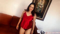 I watch my stepdaughter shave her pussy then give a blowjob.