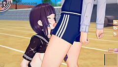 Big Tits JK Futaba Rubbed In 3D Hentai Massage Handjob Blowjob Anime Cartoon