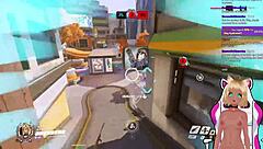 vtuber lewdneko plays overwatch and gets spanked part 2