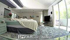 Spyfam step sister slithers into step bro bedroom