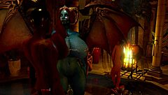 I made a dangerous pact in this hentai anime game with big ass monster