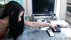 Charming Teen Gives Perfect Blowjob To Big Cock