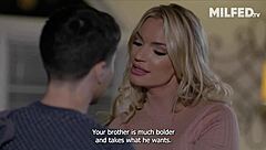 Mom in law seduces young boyfriend with blowjob and tits