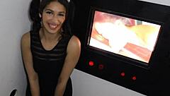 i can't believe pigtail kitty is sucking cocks at the gloryhole like that