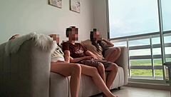 Stepsister brings boyfriend home for movie