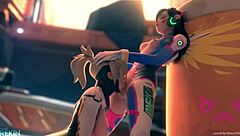 why is mercy deepthroating dva so hard