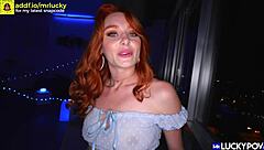 sucking bricklayer's cock outdoors until he cums