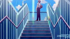 Hentai stepsiblings nearly caught banging by pool