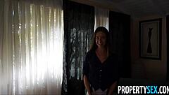 desperate real estate agent gets bent over for doggystyle blowjob, cowgirl riding, and missionary fucking with facial to sell house on camera