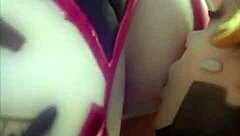 D.Va, Mercy, and Widowmaker dive into intense lesbian licking and blowjobs on the battlefield.