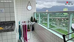 Is this employee cleaning in mini shorts naughty?