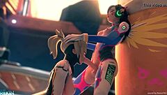why is mercy deepthroating dva so hard