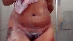 Bbw enjoys squirting in the shower alone