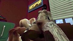 two white bitches get hardcore fucked by big black cocks