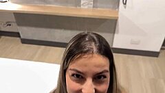 Petite step sister 18 rides stepfather hard