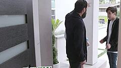 the father-in-law disciplines his stepdaughter lily glee with spanking and deepthroat before dicking her down hard