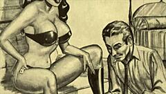 Vintage erotic drawings of antique cartoons