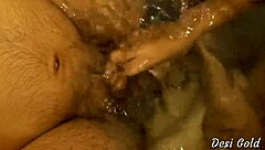 Indian Couple Has Intense Honeymoon Sex with Handjob in Hotel Bathroom